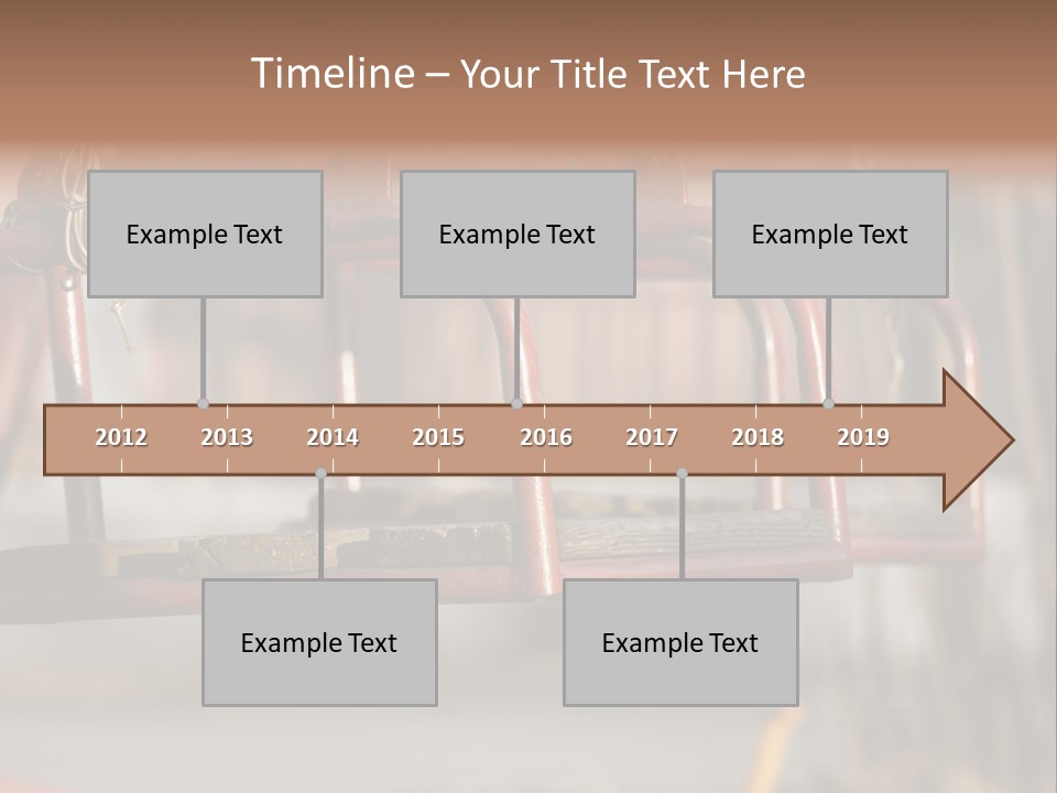 Closeup Of Aged Swings On A Playground PowerPoint Template