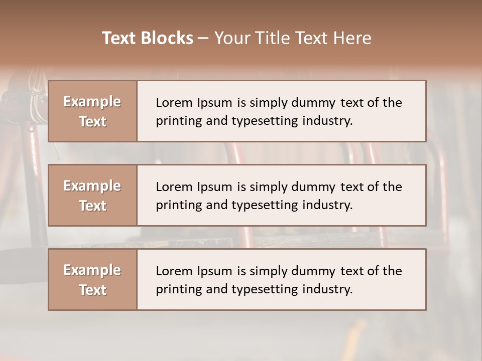 Closeup Of Aged Swings On A Playground PowerPoint Template