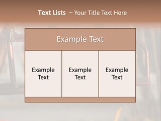 Closeup Of Aged Swings On A Playground PowerPoint Template