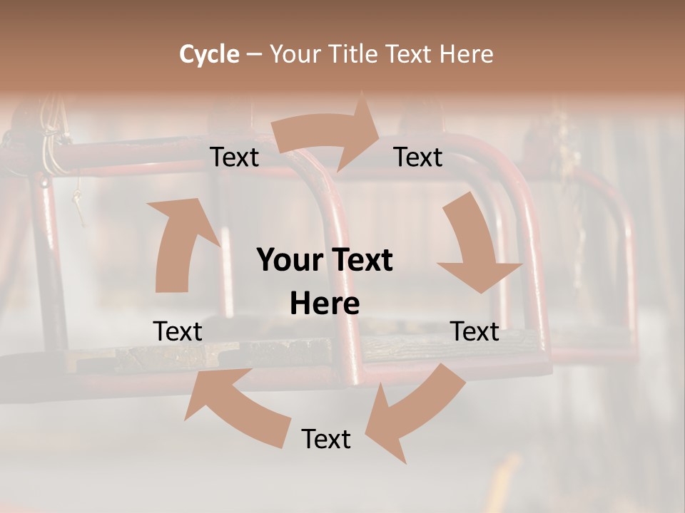 Closeup Of Aged Swings On A Playground PowerPoint Template