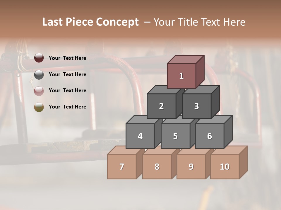 Closeup Of Aged Swings On A Playground PowerPoint Template