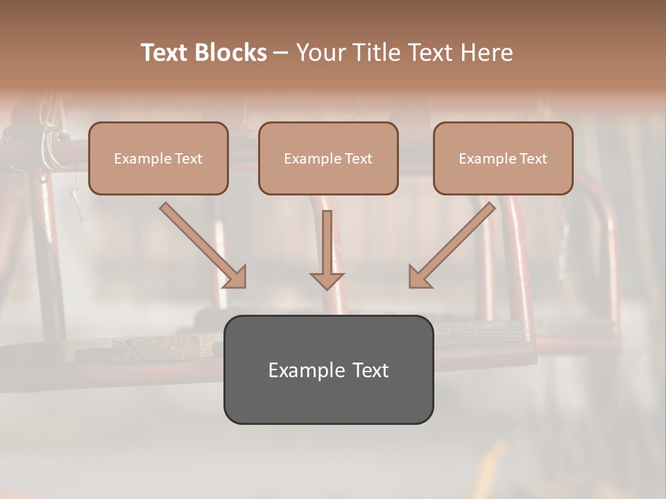 Closeup Of Aged Swings On A Playground PowerPoint Template