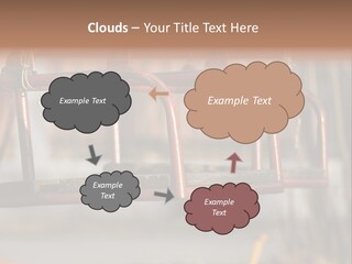 Closeup Of Aged Swings On A Playground PowerPoint Template
