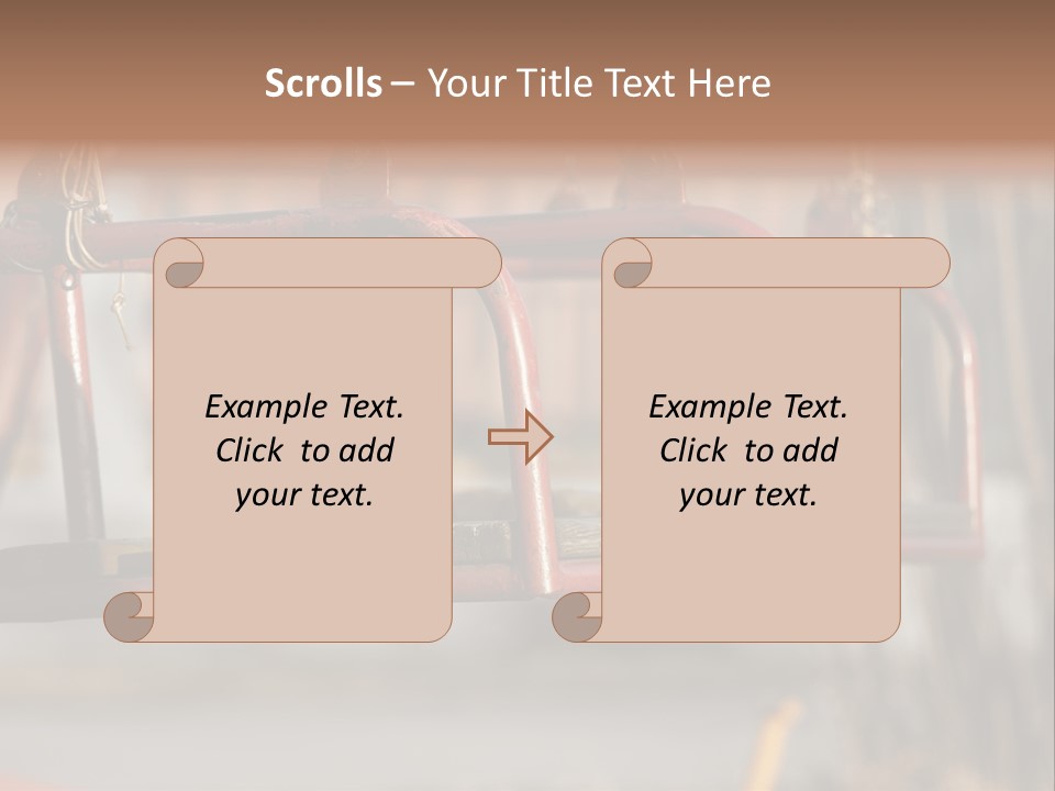 Closeup Of Aged Swings On A Playground PowerPoint Template