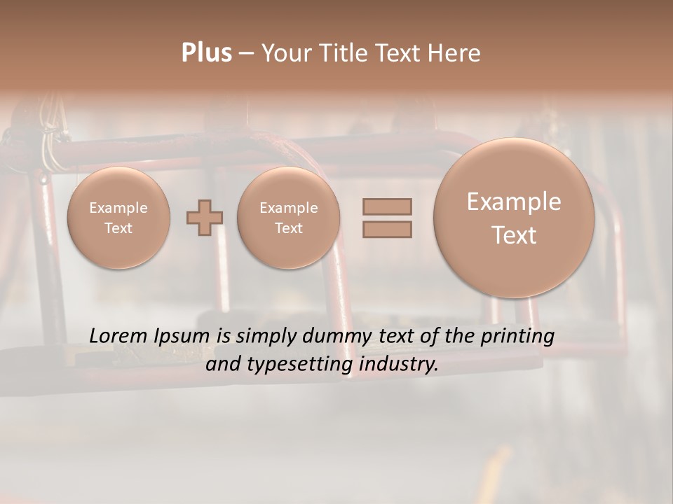 Closeup Of Aged Swings On A Playground PowerPoint Template