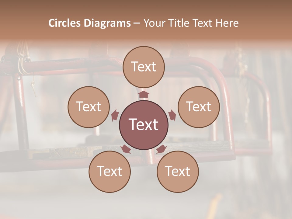 Closeup Of Aged Swings On A Playground PowerPoint Template
