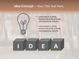 Closeup Of Aged Swings On A Playground PowerPoint Template