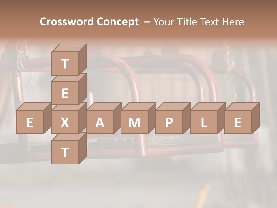 Closeup Of Aged Swings On A Playground PowerPoint Template