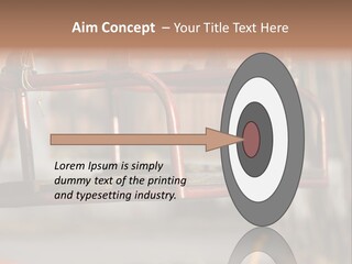 Closeup Of Aged Swings On A Playground PowerPoint Template