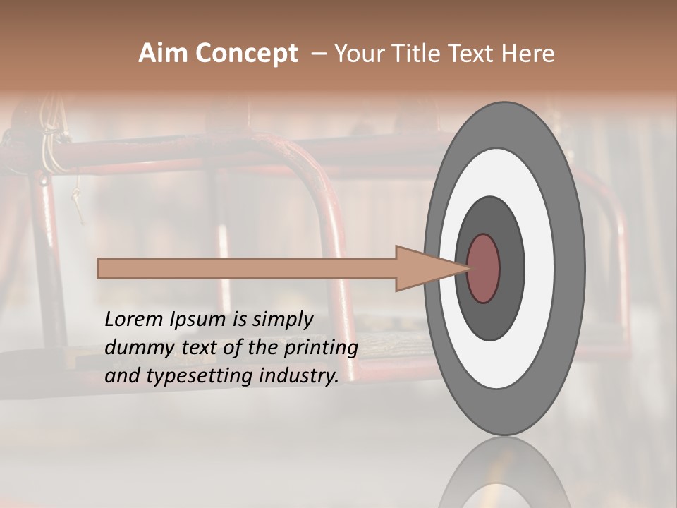 Closeup Of Aged Swings On A Playground PowerPoint Template