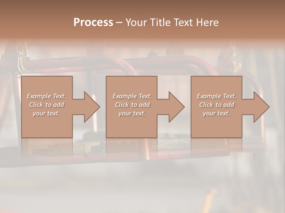 Closeup Of Aged Swings On A Playground PowerPoint Template