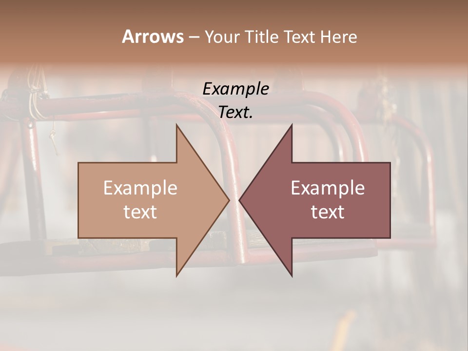 Closeup Of Aged Swings On A Playground PowerPoint Template