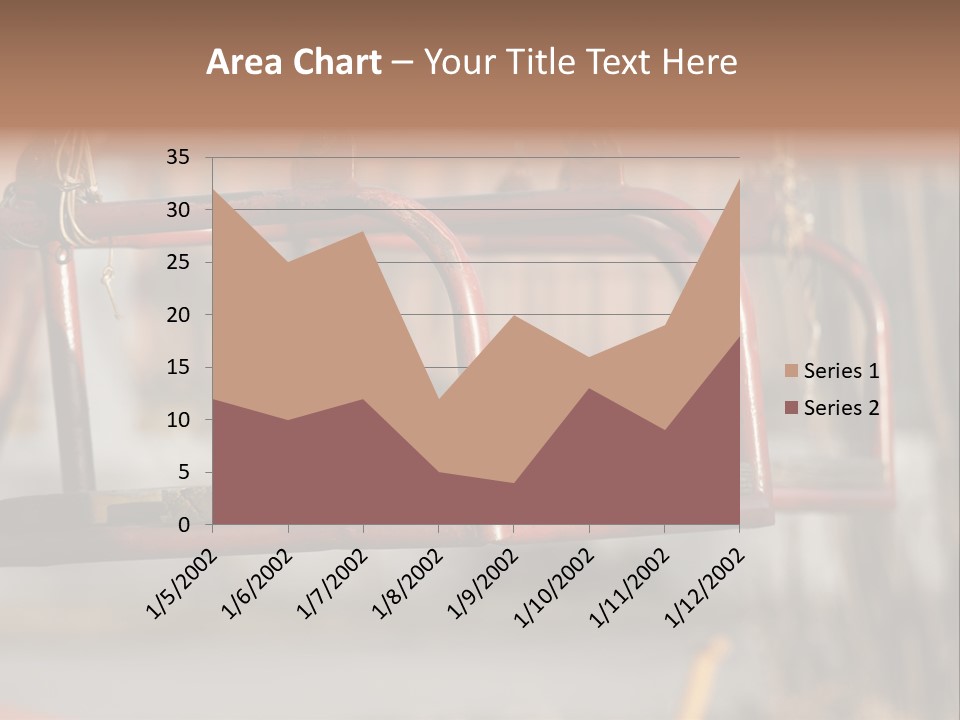 Closeup Of Aged Swings On A Playground PowerPoint Template