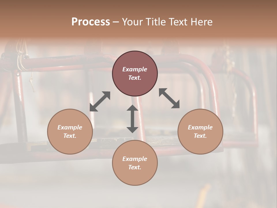 Closeup Of Aged Swings On A Playground PowerPoint Template