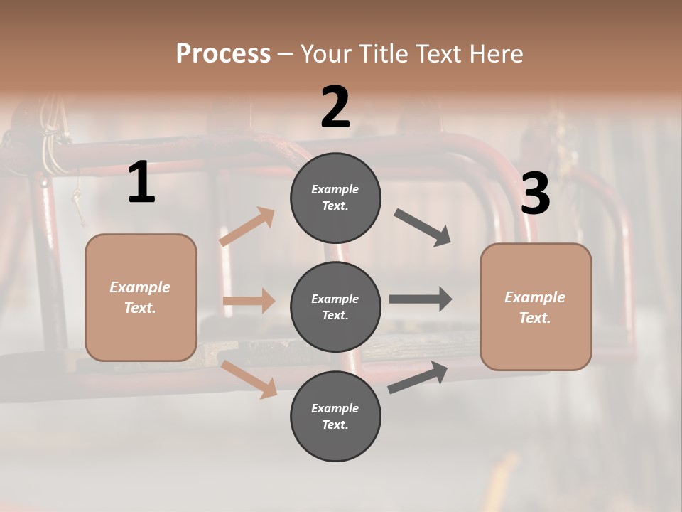 Closeup Of Aged Swings On A Playground PowerPoint Template