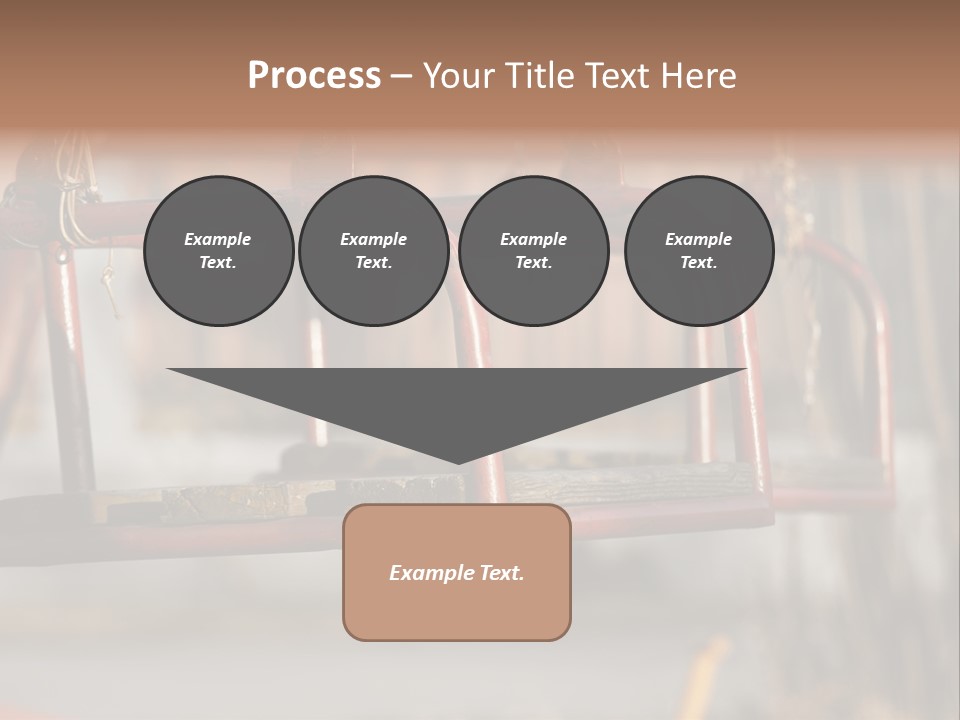 Closeup Of Aged Swings On A Playground PowerPoint Template