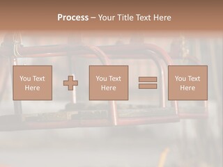 Closeup Of Aged Swings On A Playground PowerPoint Template