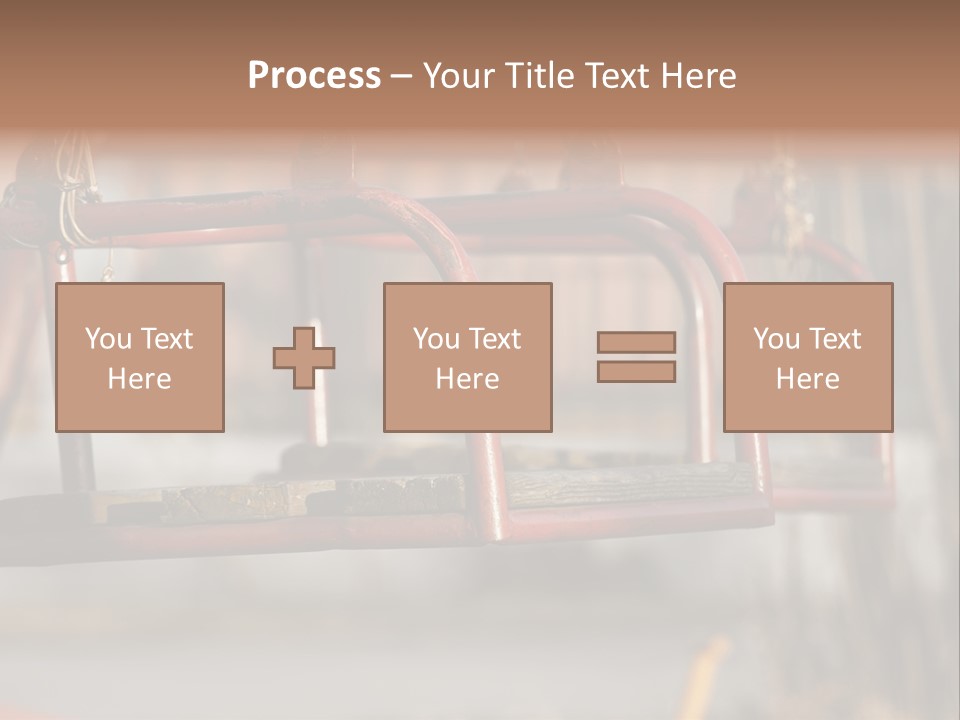 Closeup Of Aged Swings On A Playground PowerPoint Template
