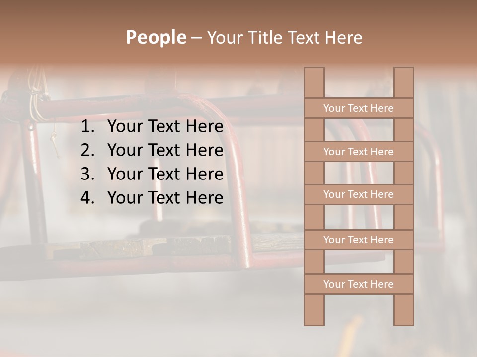 Closeup Of Aged Swings On A Playground PowerPoint Template