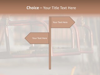 Closeup Of Aged Swings On A Playground PowerPoint Template