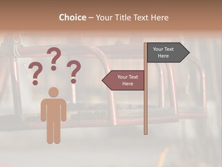 Closeup Of Aged Swings On A Playground PowerPoint Template