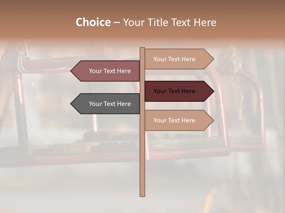 Closeup Of Aged Swings On A Playground PowerPoint Template