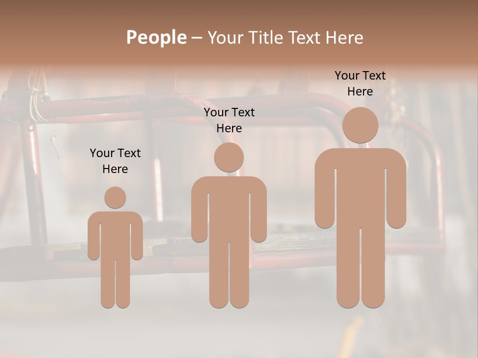 Closeup Of Aged Swings On A Playground PowerPoint Template