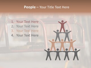 Closeup Of Aged Swings On A Playground PowerPoint Template