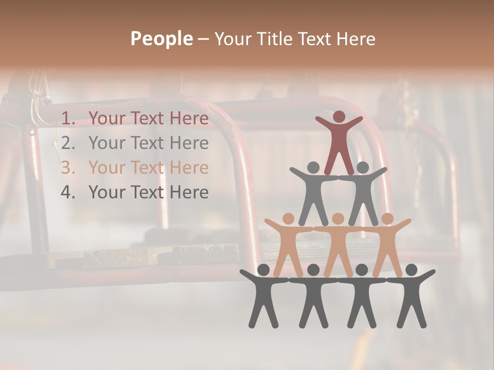 Closeup Of Aged Swings On A Playground PowerPoint Template