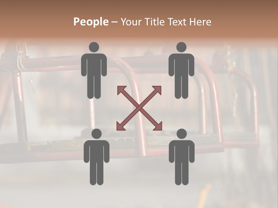 Closeup Of Aged Swings On A Playground PowerPoint Template