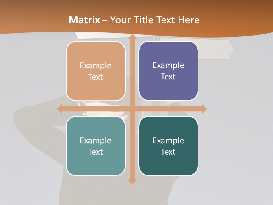 Career Paths - Business Choice Over Grey PowerPoint Template
