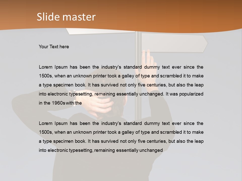 Career Paths - Business Choice Over Grey PowerPoint Template