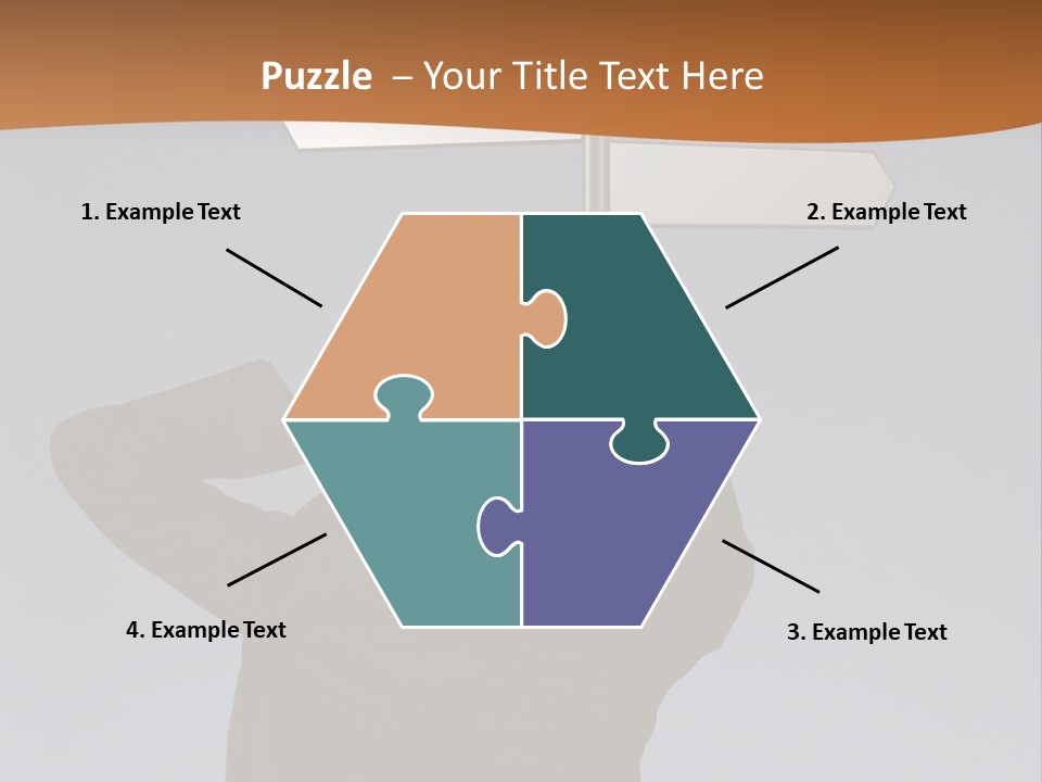 Career Paths - Business Choice Over Grey PowerPoint Template