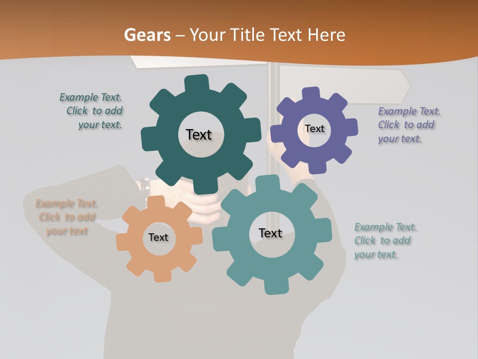 Career Paths - Business Choice Over Grey PowerPoint Template