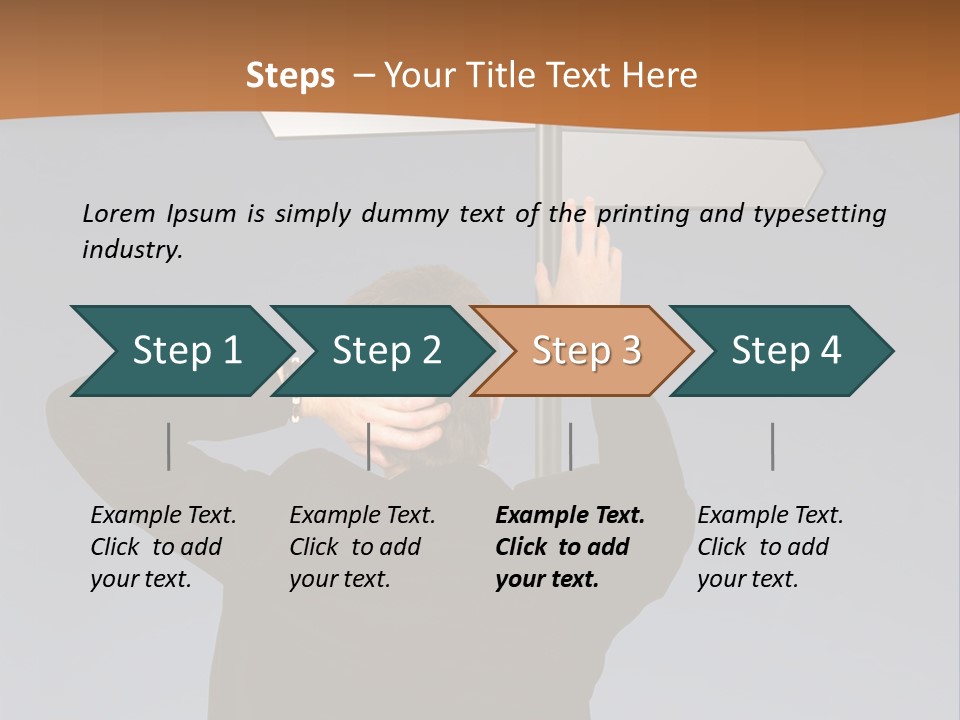 Career Paths - Business Choice Over Grey PowerPoint Template