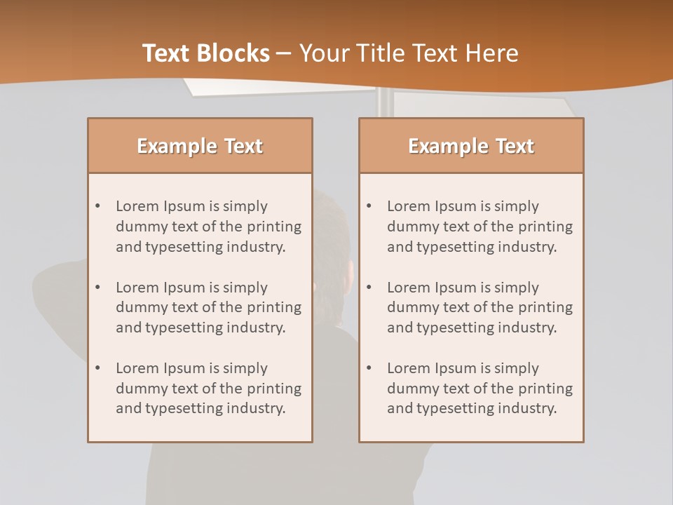 Career Paths - Business Choice Over Grey PowerPoint Template