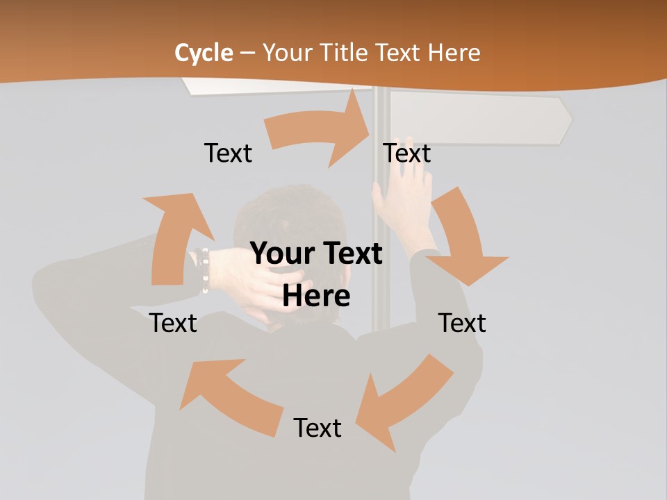Career Paths - Business Choice Over Grey PowerPoint Template
