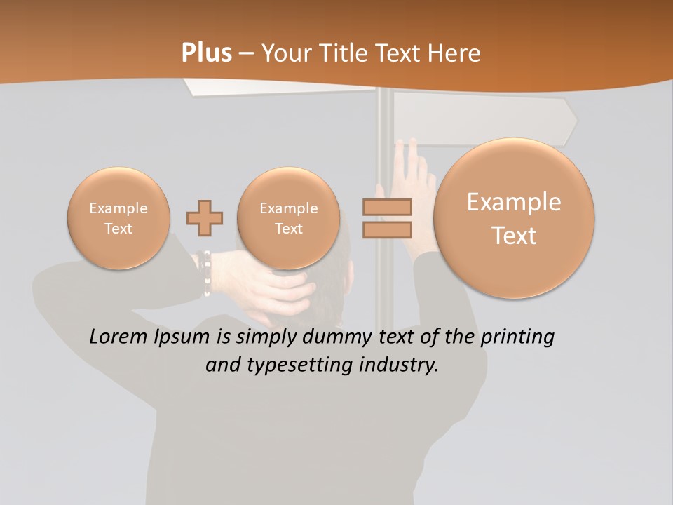 Career Paths - Business Choice Over Grey PowerPoint Template