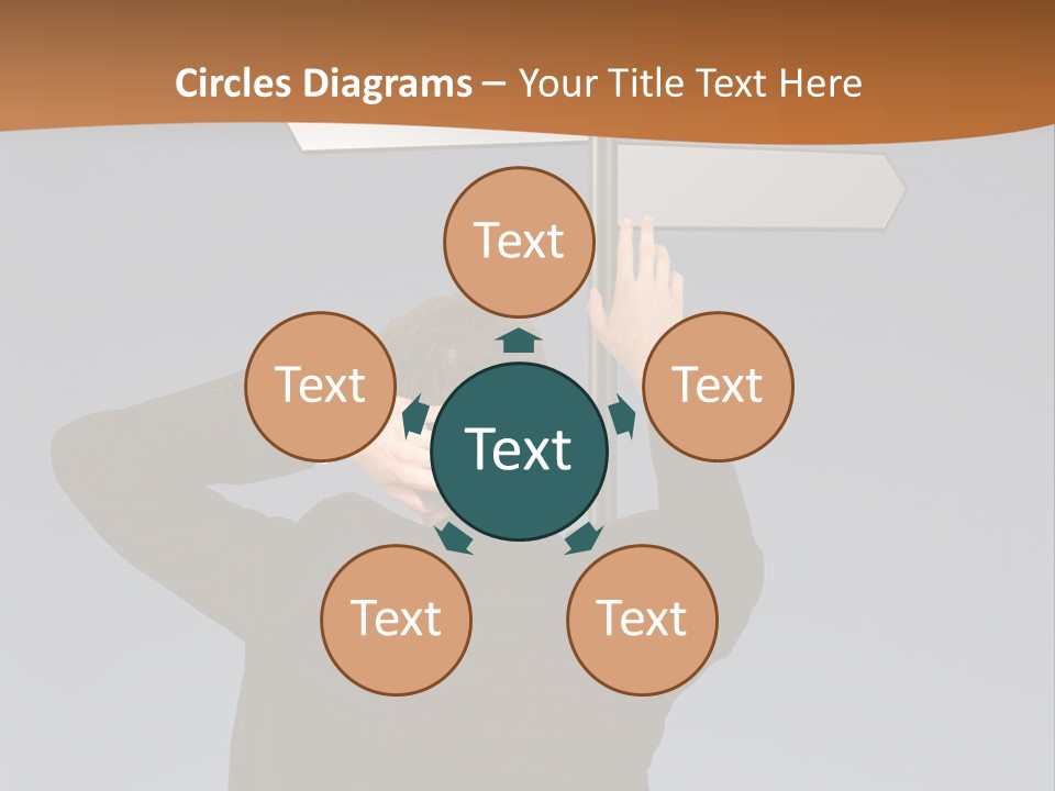 Career Paths - Business Choice Over Grey PowerPoint Template