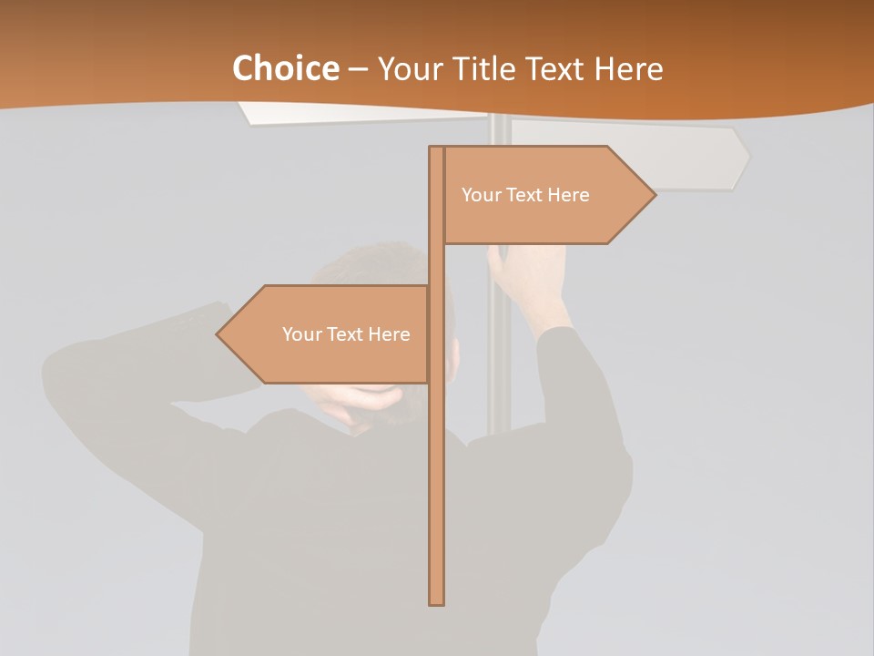 Career Paths - Business Choice Over Grey PowerPoint Template