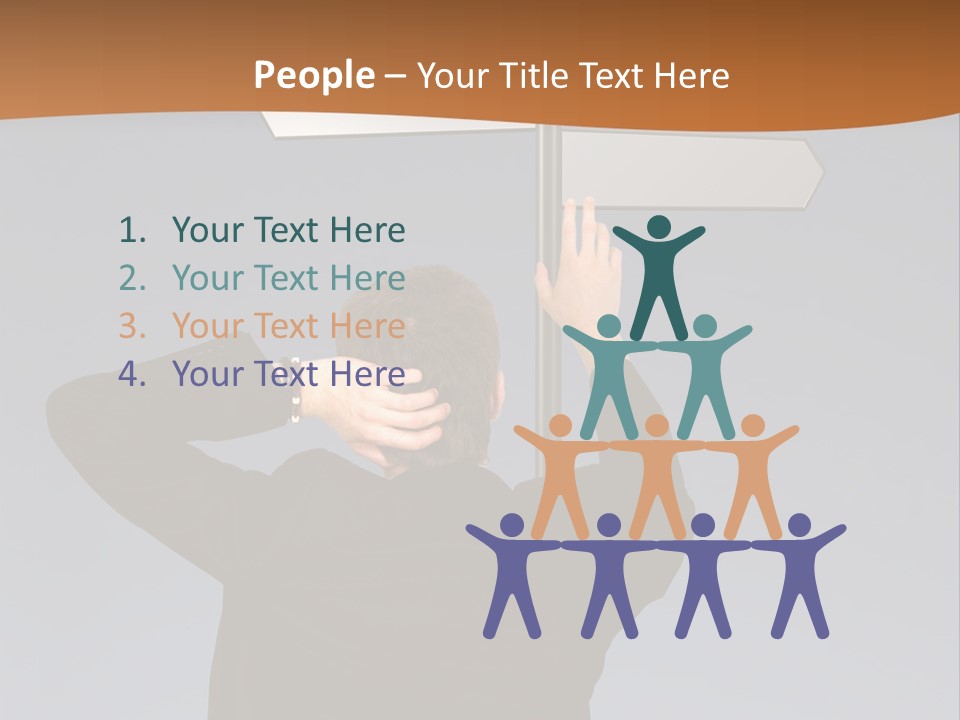 Career Paths - Business Choice Over Grey PowerPoint Template