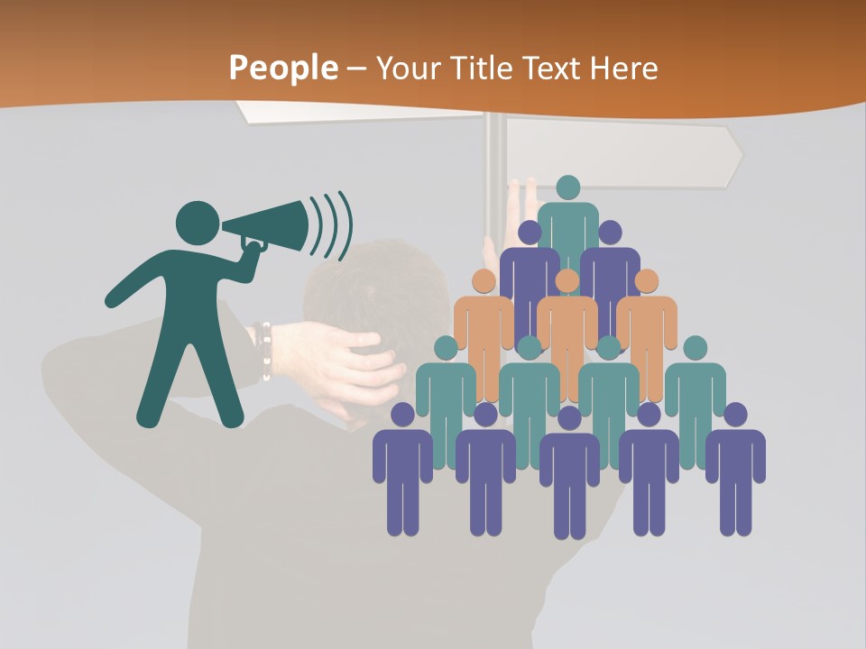 Career Paths - Business Choice Over Grey PowerPoint Template