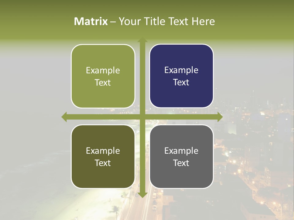 Salvador Of Bahia At Night - Brazil . PowerPoint Template