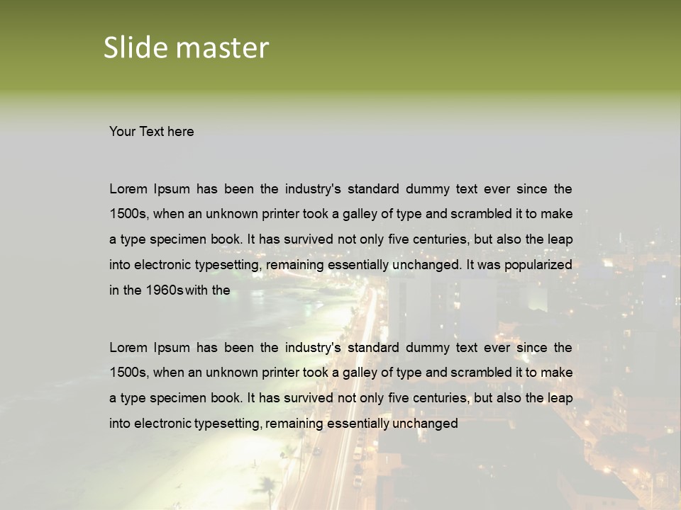 Salvador Of Bahia At Night - Brazil . PowerPoint Template