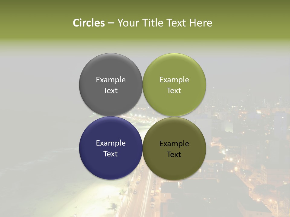 Salvador Of Bahia At Night - Brazil . PowerPoint Template