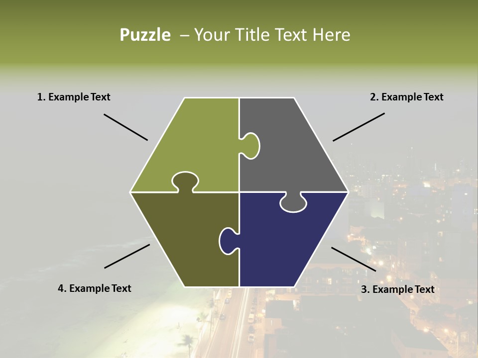 Salvador Of Bahia At Night - Brazil . PowerPoint Template