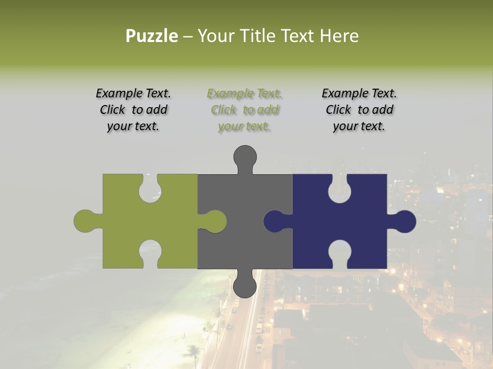 Salvador Of Bahia At Night - Brazil . PowerPoint Template