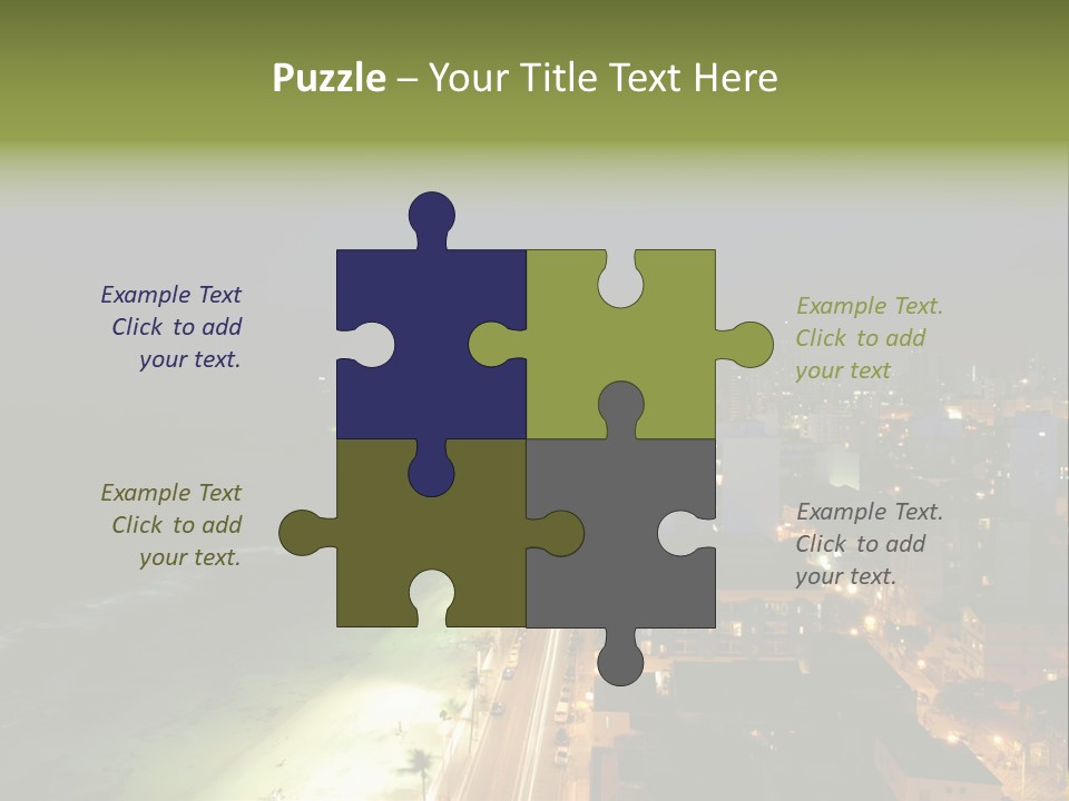 Salvador Of Bahia At Night - Brazil . PowerPoint Template