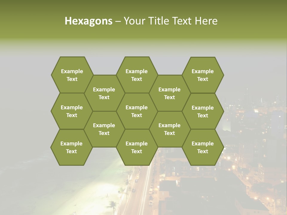 Salvador Of Bahia At Night - Brazil . PowerPoint Template