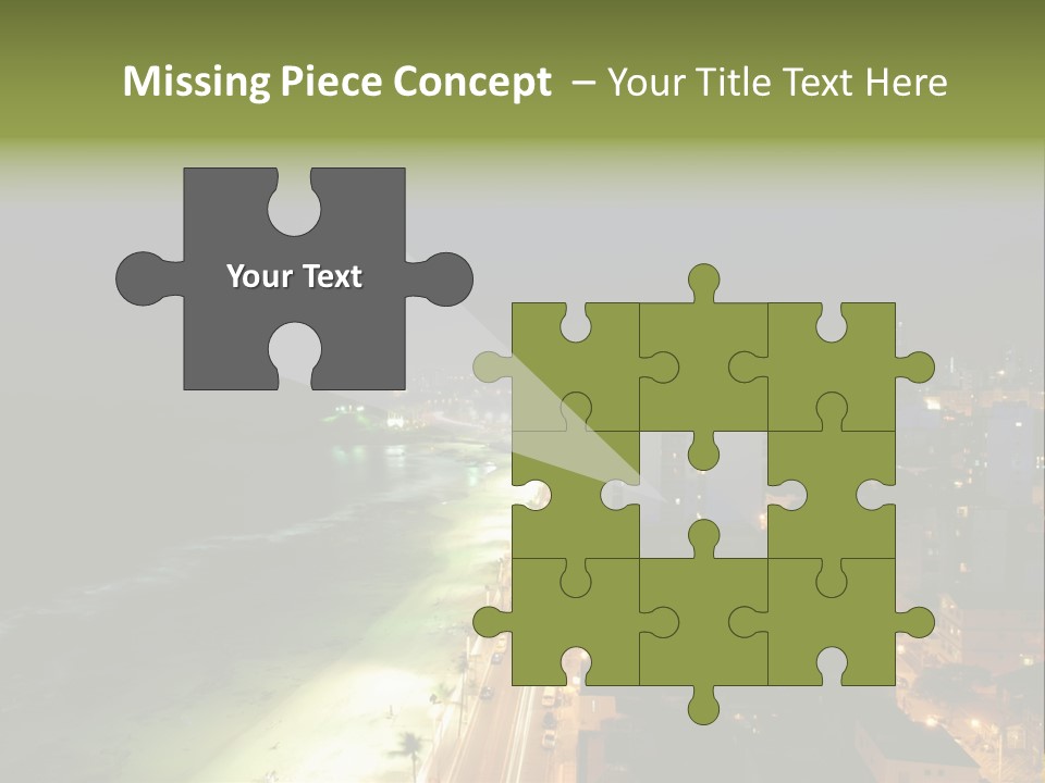 Salvador Of Bahia At Night - Brazil . PowerPoint Template